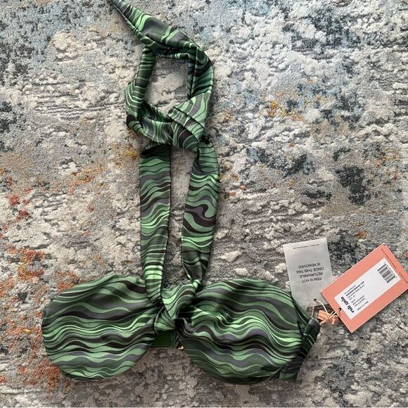 Cult Gaia Manon Printed Halter Bikini Top - Picture 3 of 7